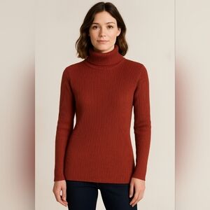 ORVIS Women's Rust Turtleneck Sweater S